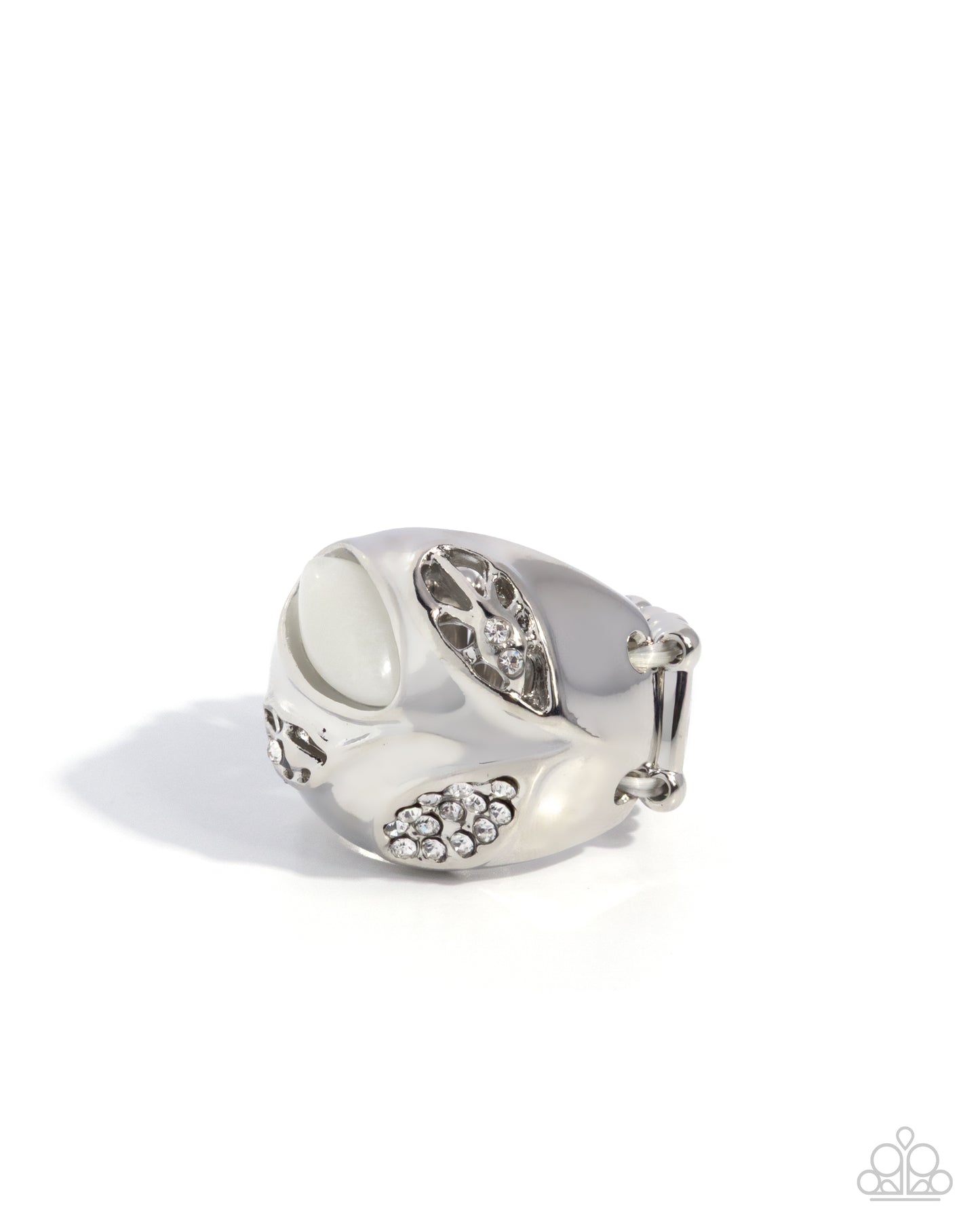 Whispering Canyon - white - Paparazzi ring