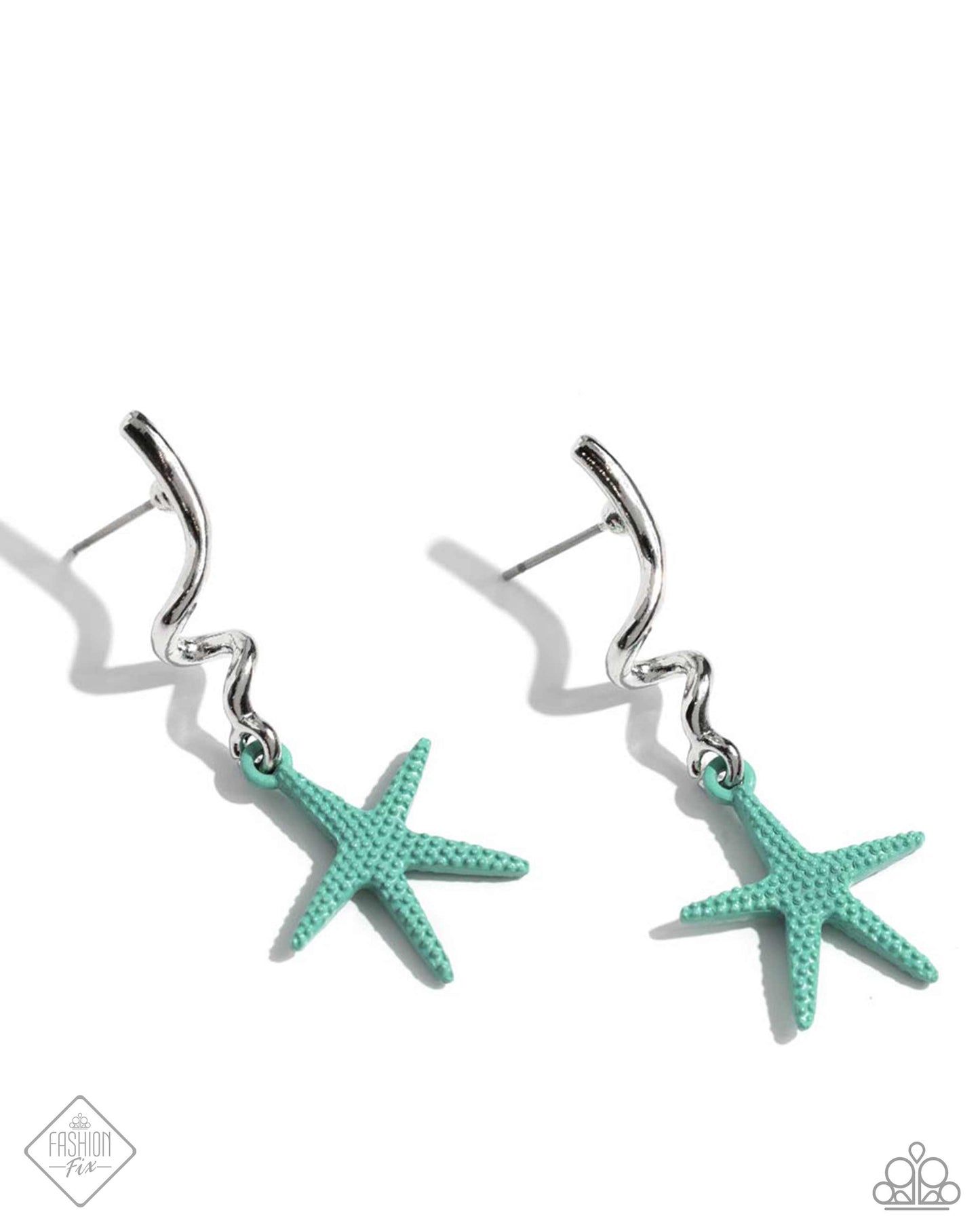Written in the STARFISH - blue - Paparazzi earrings