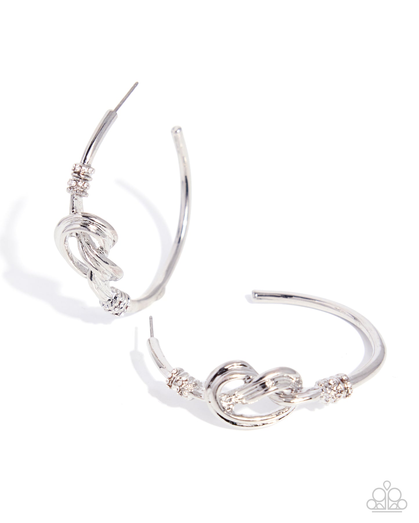 You Are KNOT Alone - white - Paparazzi earrings