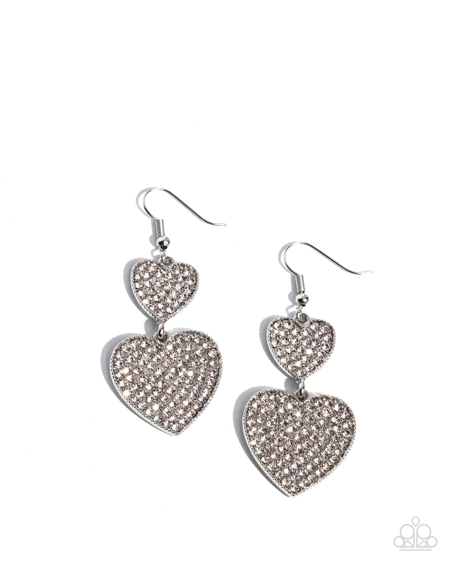 You Make My Heart Glow - white - Paparazzi earrings