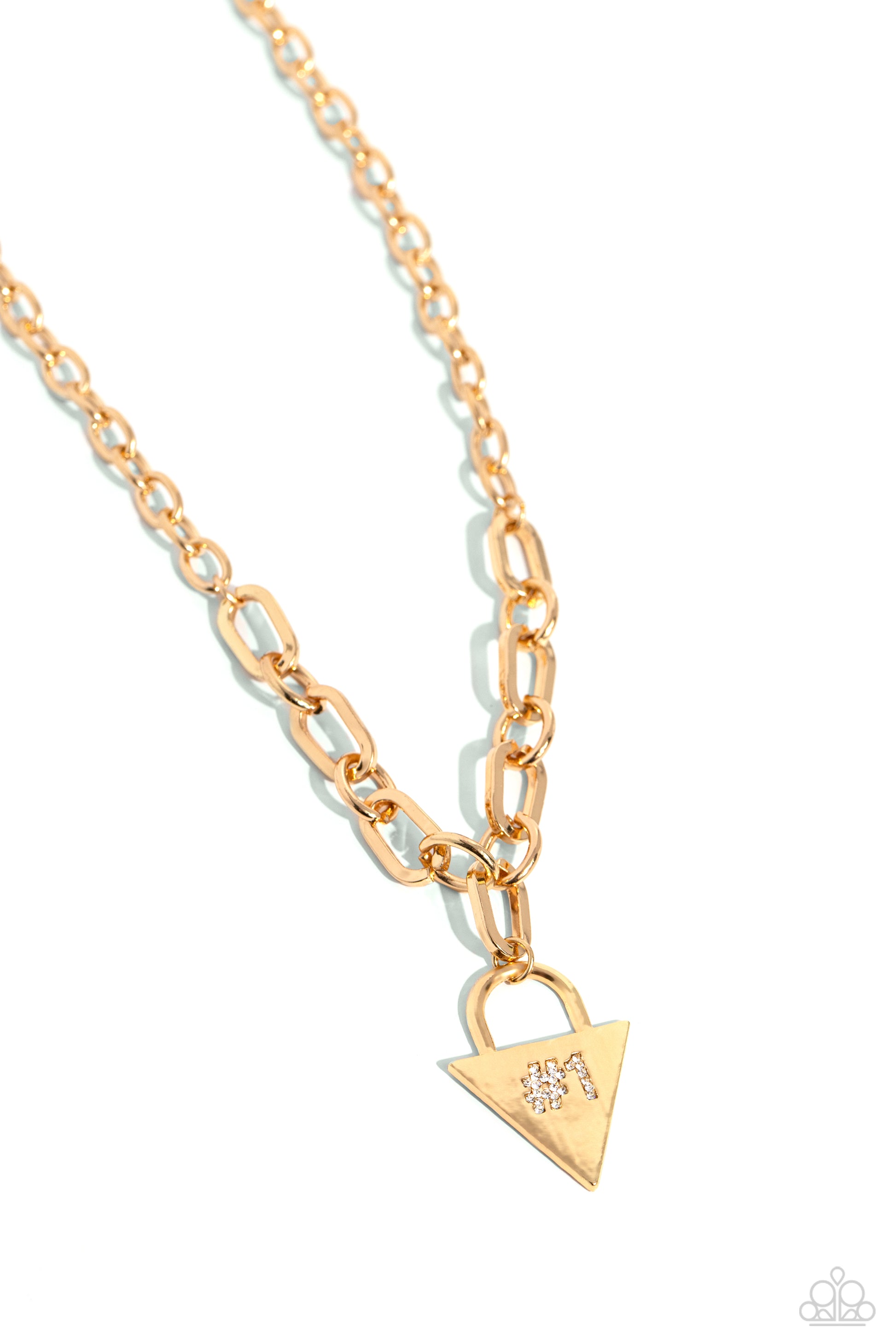 Your Number One Follower - gold - Paparazzi necklace