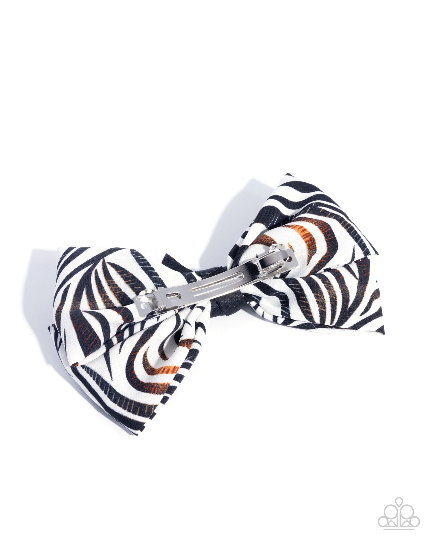 Zealous Zebra - white - Paparazzi hair clip