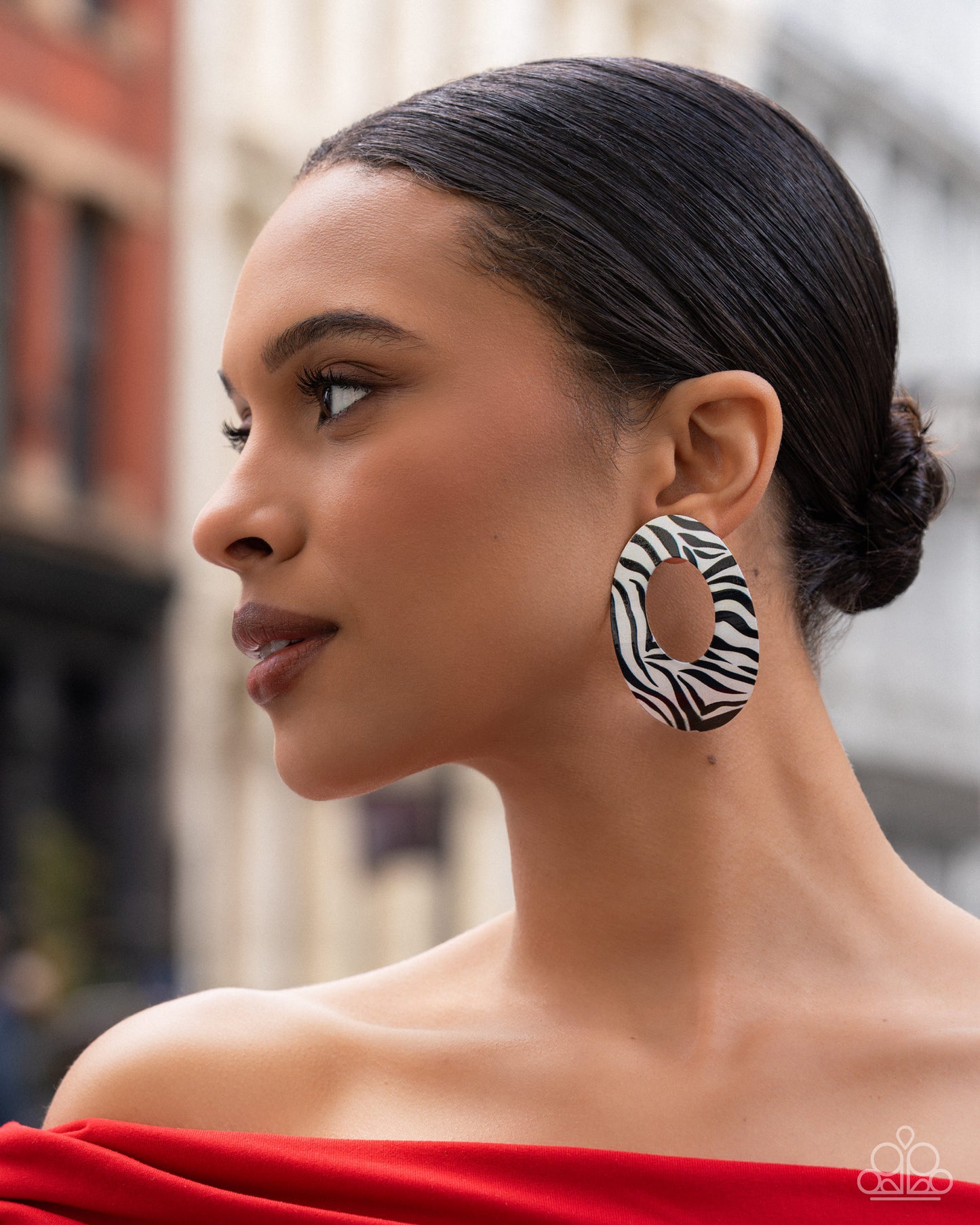 Zebra Style - multi - Paparazzi earrings