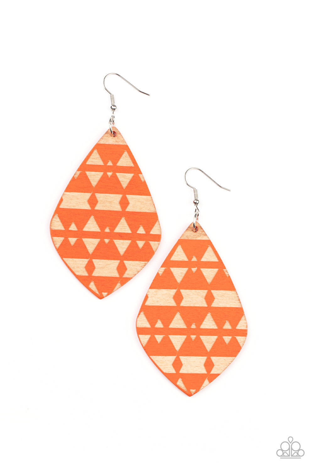 Zimbabwe Zoo - orange - Paparazzi earrings