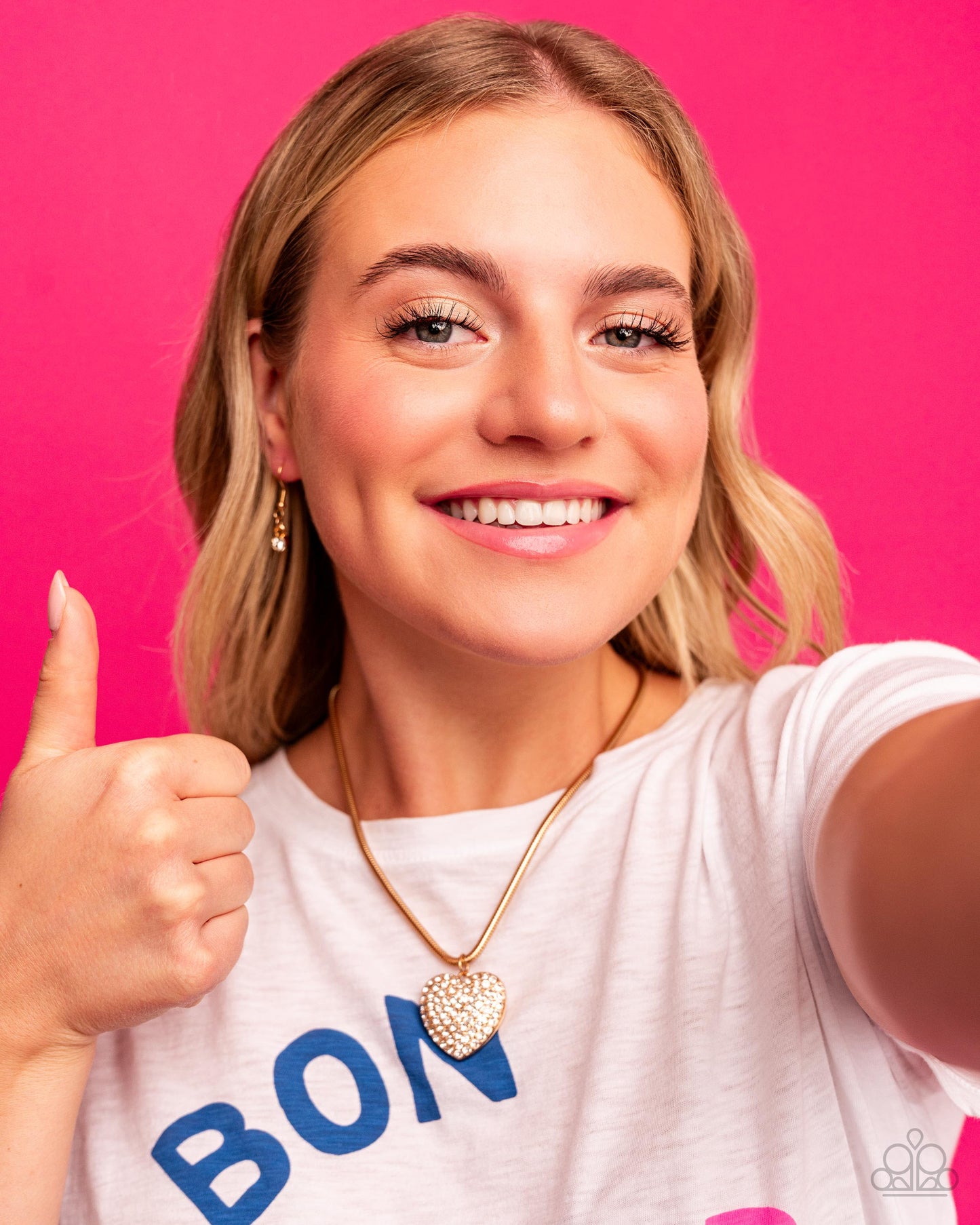 Sequined Sweetheart - gold - Paparazzi necklace