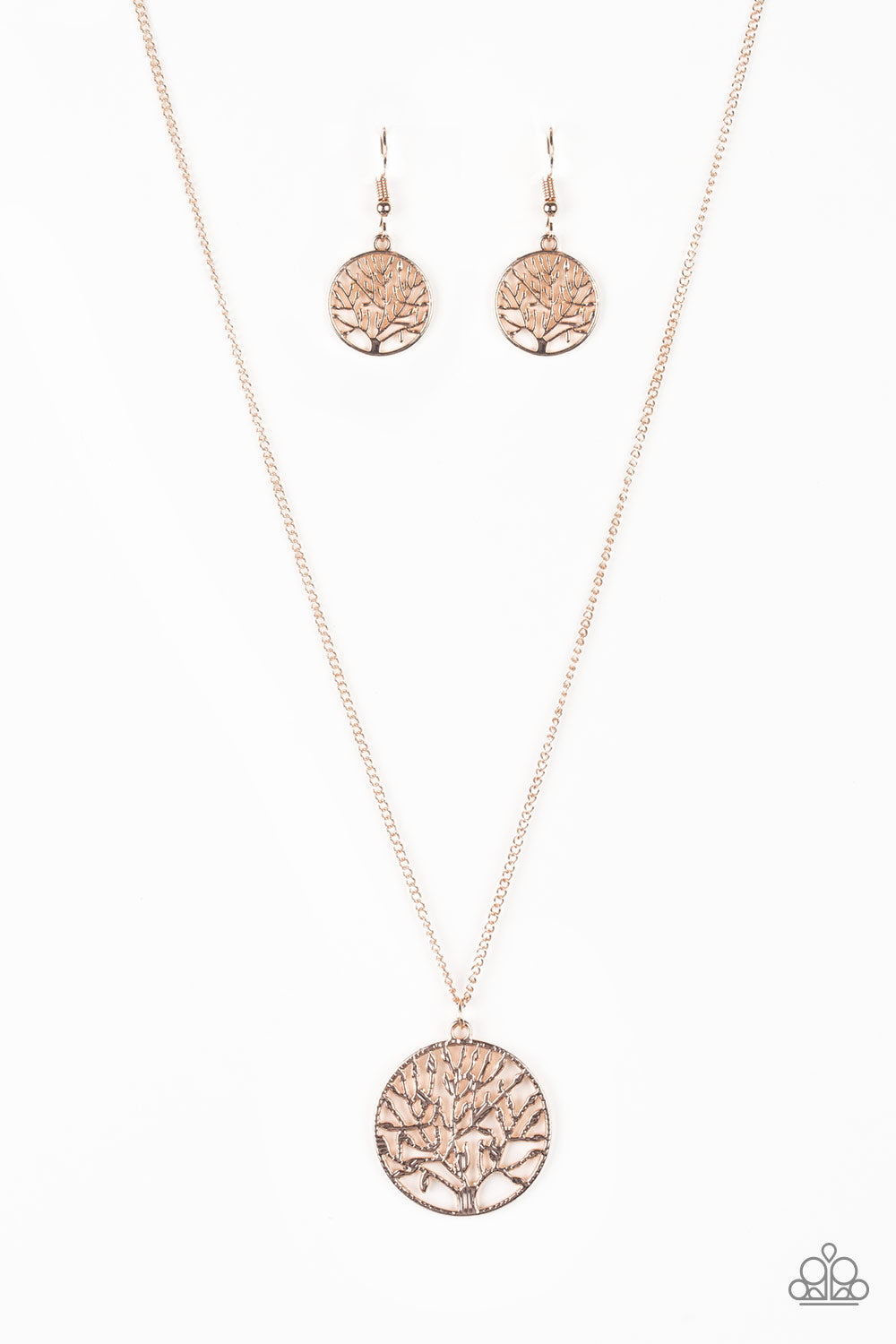 Save the Trees - rose gold - Paparazzi necklace