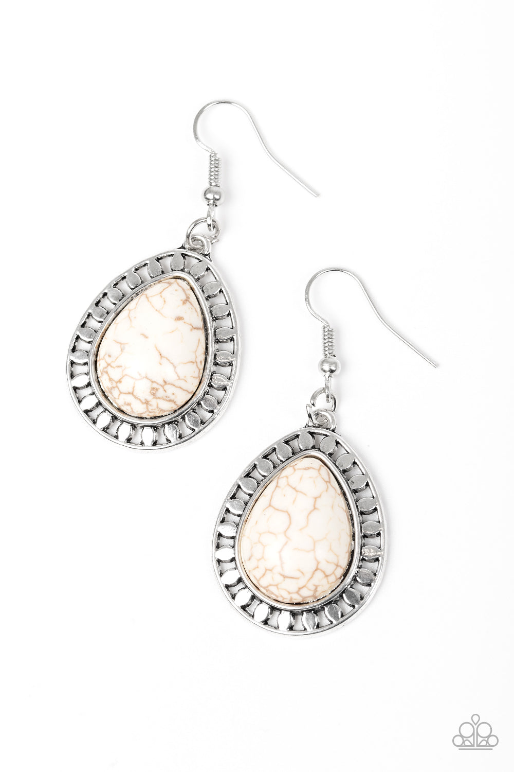 Sahara Serenity - white - Paparazzi earrings