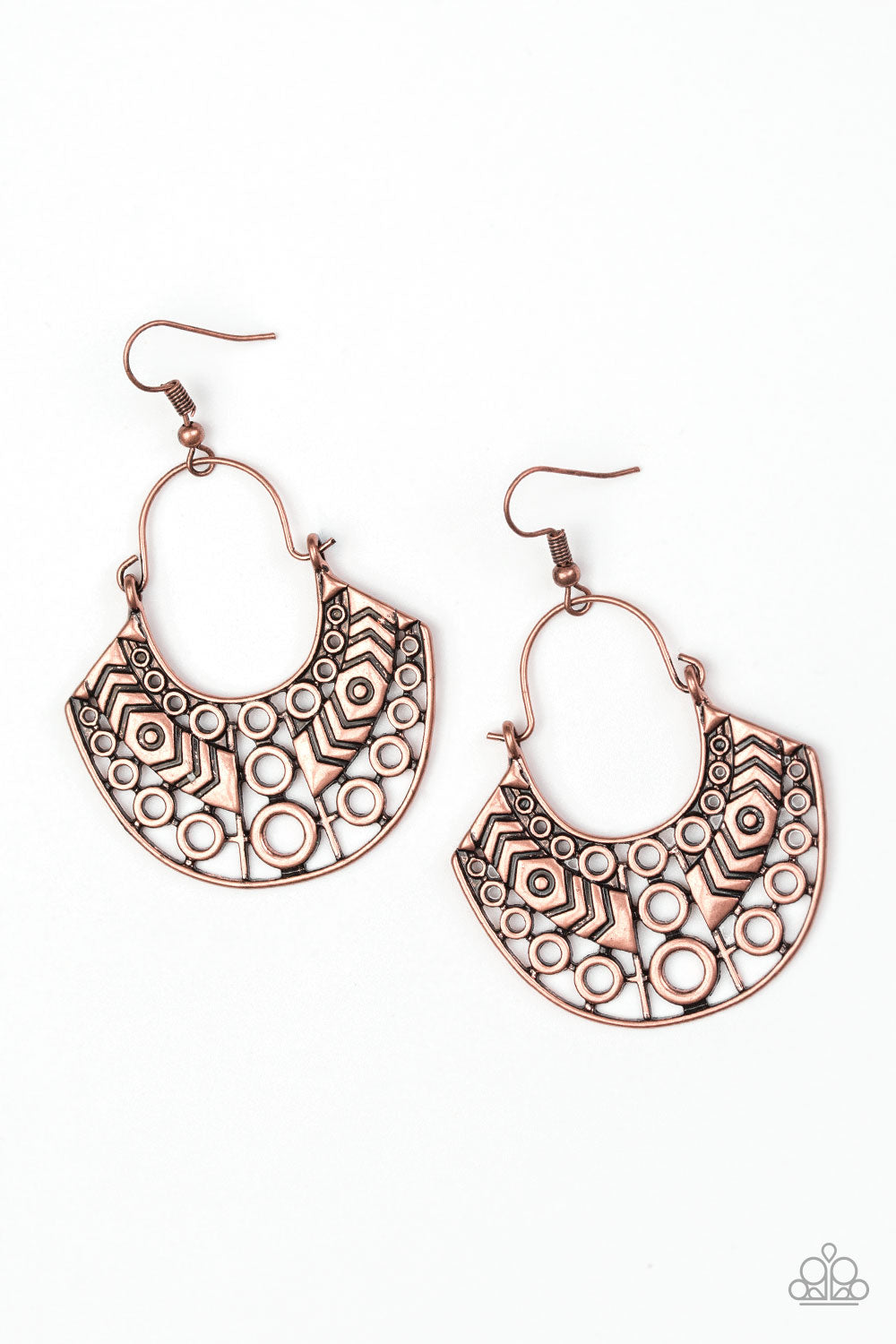 Indigenous Idol - copper - Paparazzi earrings