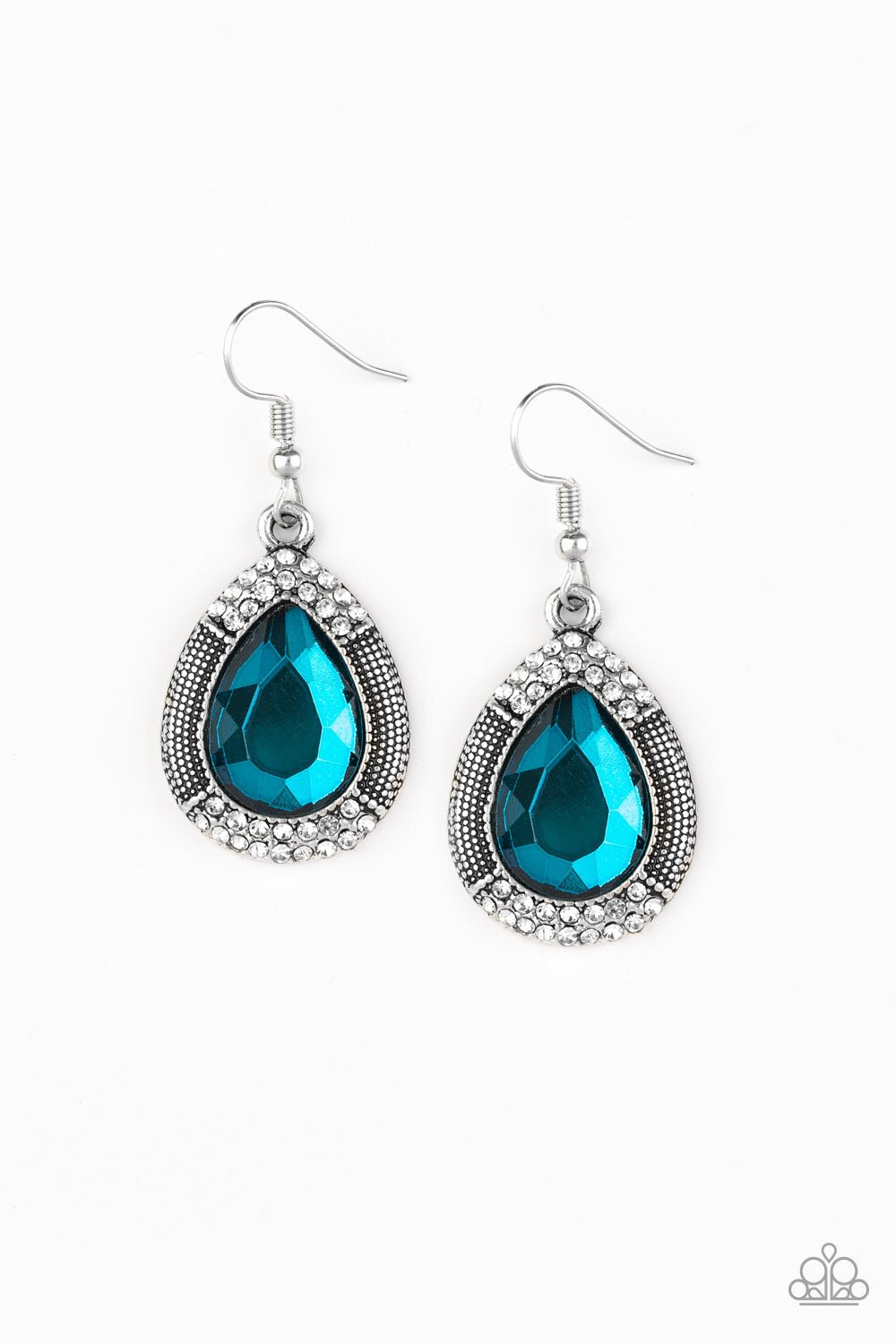 Grandmaster Shimmer - blue - Paparazzi earrings