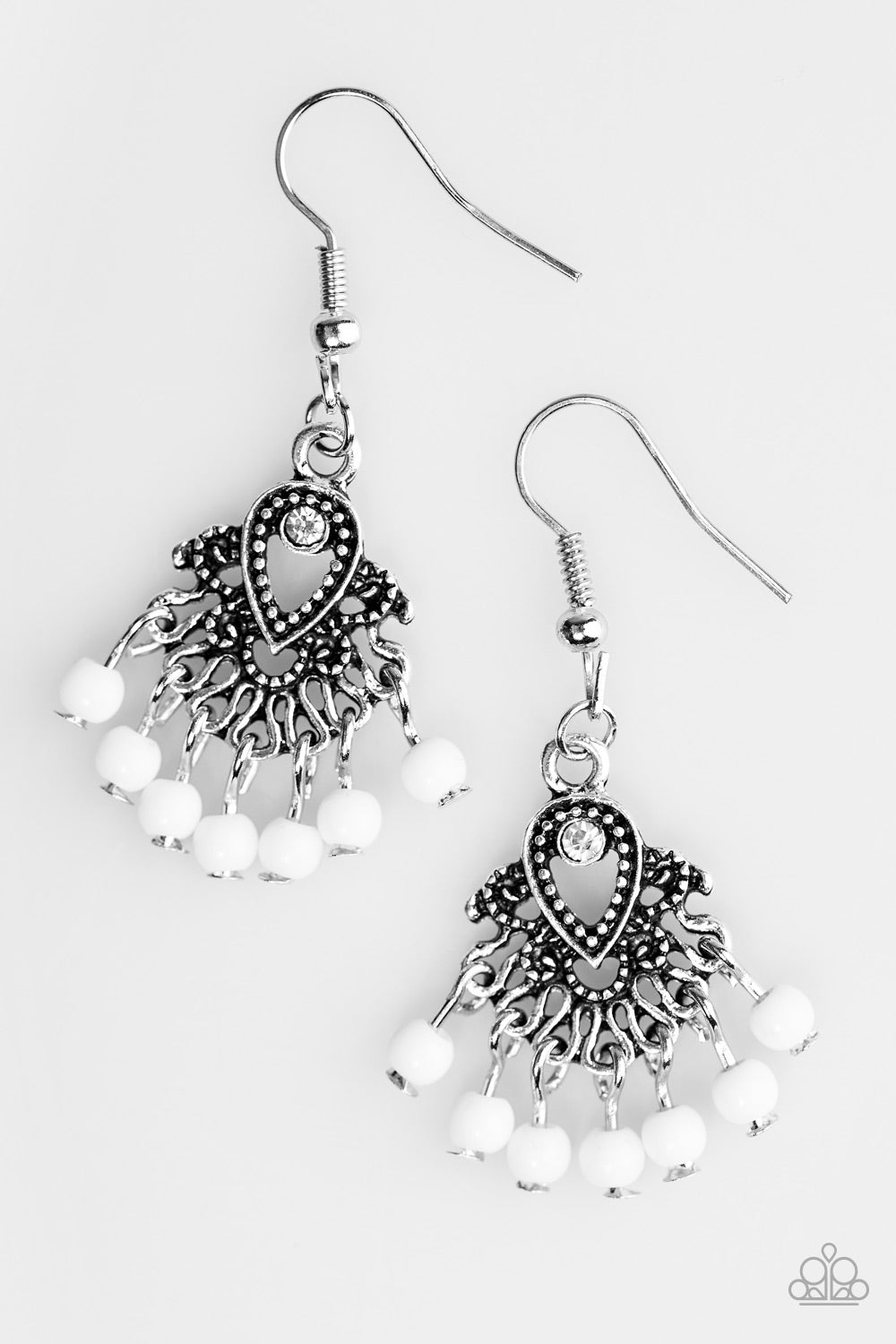 A COAST Call - White - Paparazzi earrings