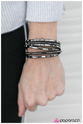 A GLITZY Pleasure - Black - Paparazzi Bracelet
