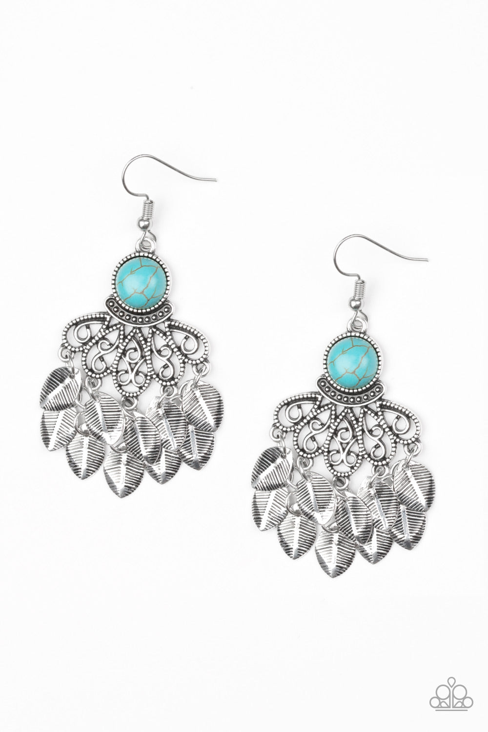 A Bit On the Wildside - blue - Paparazzi earrings
