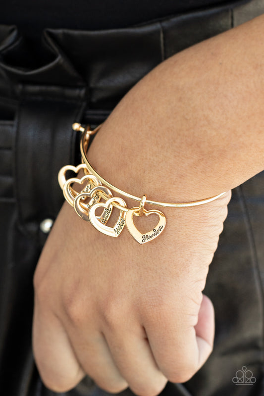 A Charmed Society - gold - Paparazzi bracelet