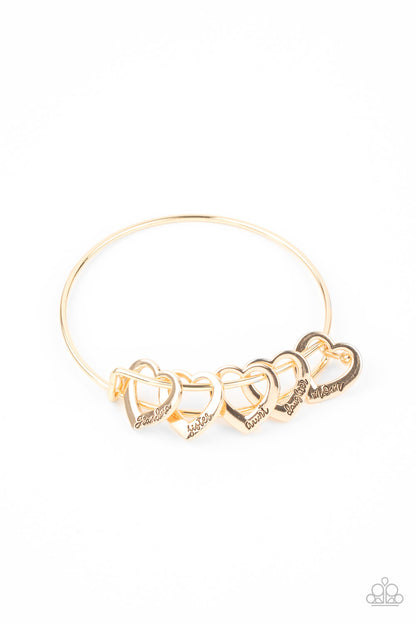 A Charmed Society - gold - Paparazzi bracelet