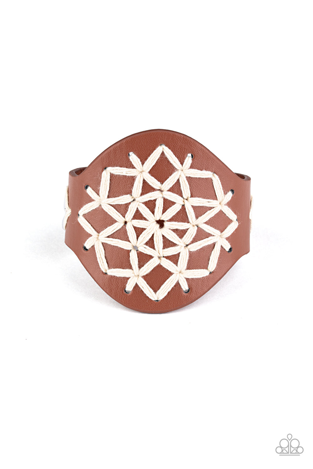 A Cross-Stitch In Time - brown - Paparazzi bracelet