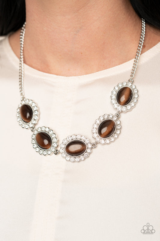A DIVA-ttitude Adjustment - brown - Paparazzi necklace