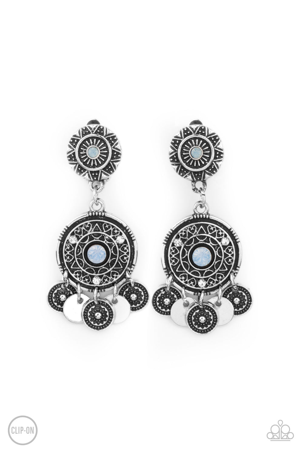 A DREAMCATCHER Come True - blue - Paparazzi CLIP ON earrings