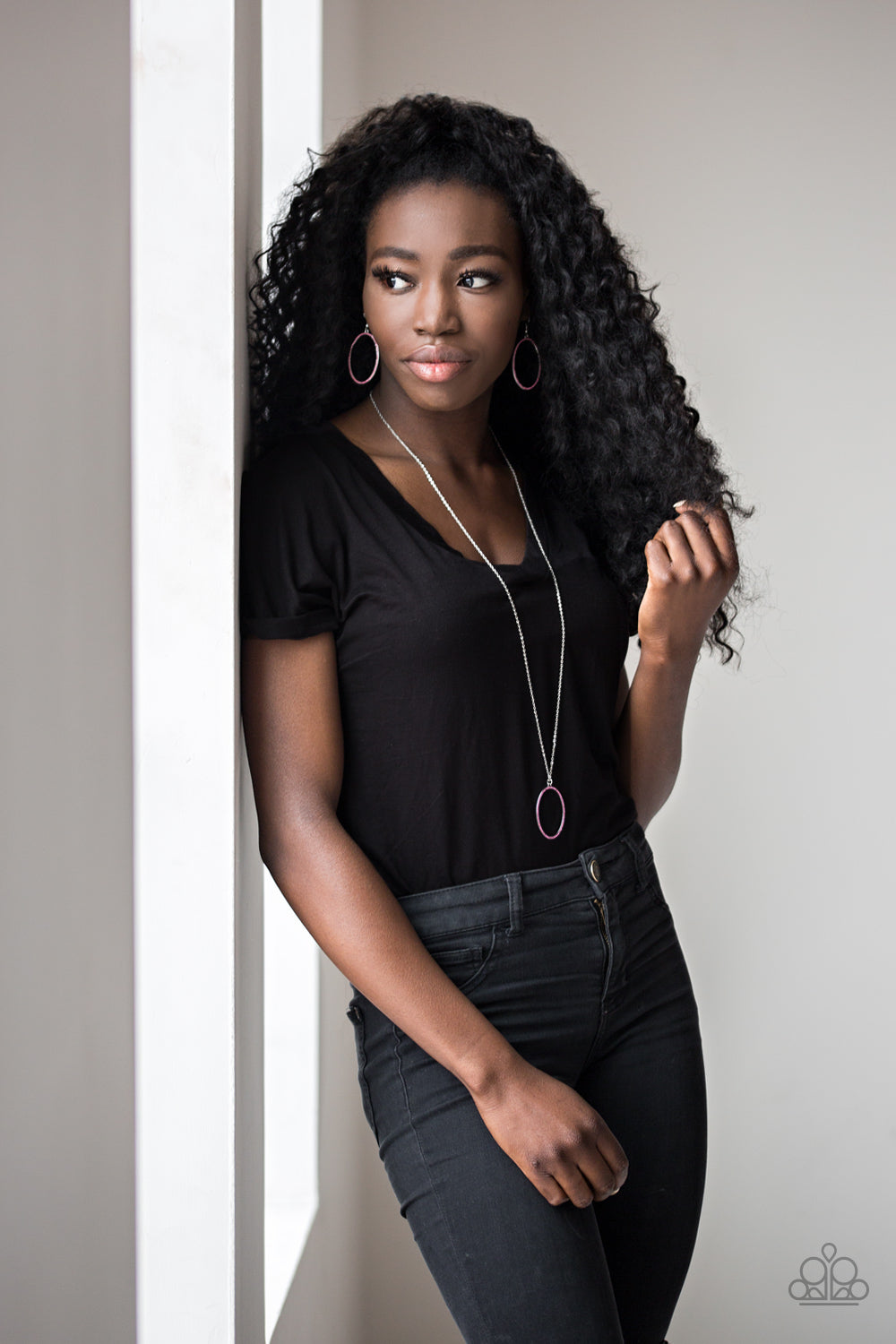 A Dazzling Distraction - pink - Paparazzi necklace