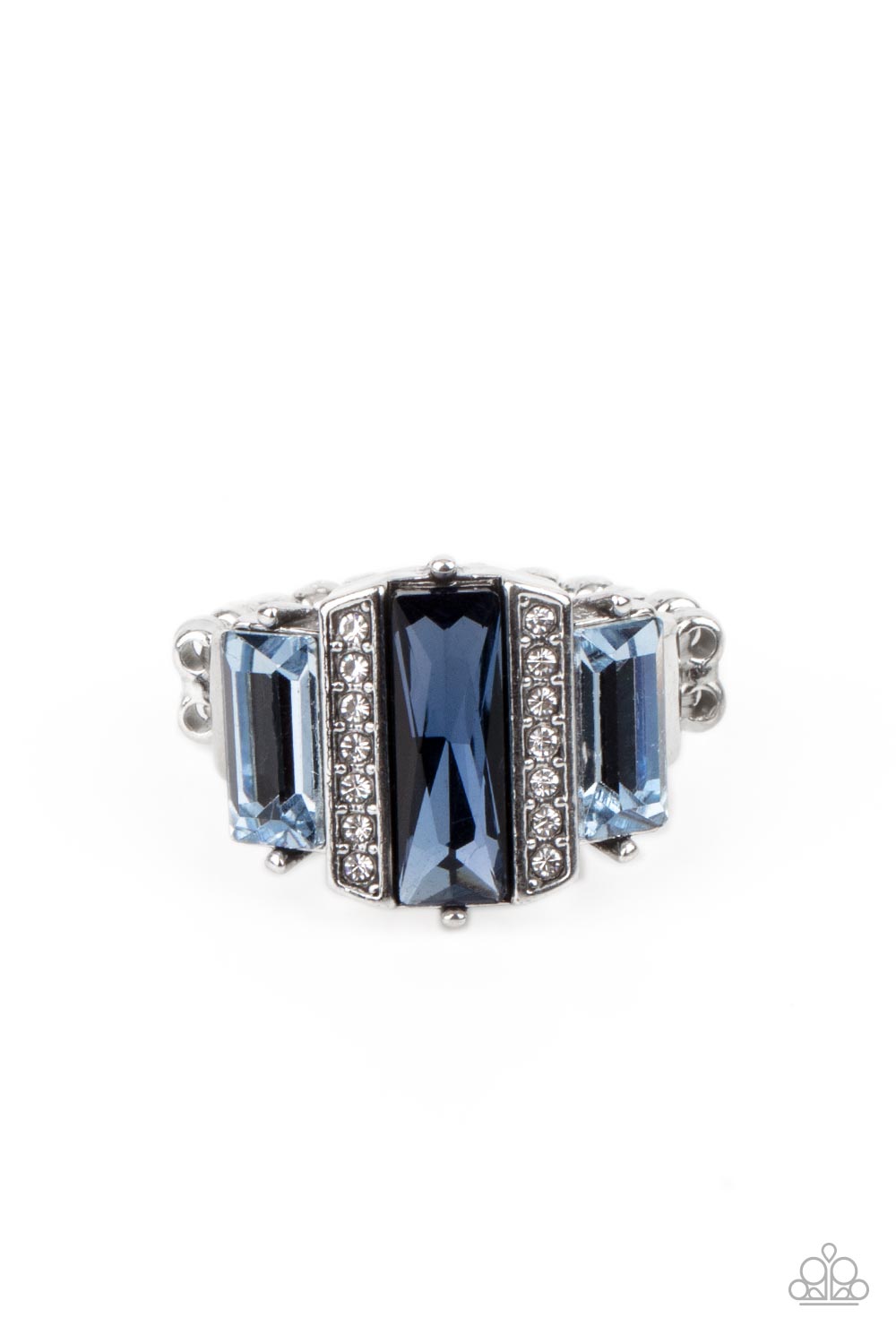 A GLITZY Verdict - blue - Paparazzi ring