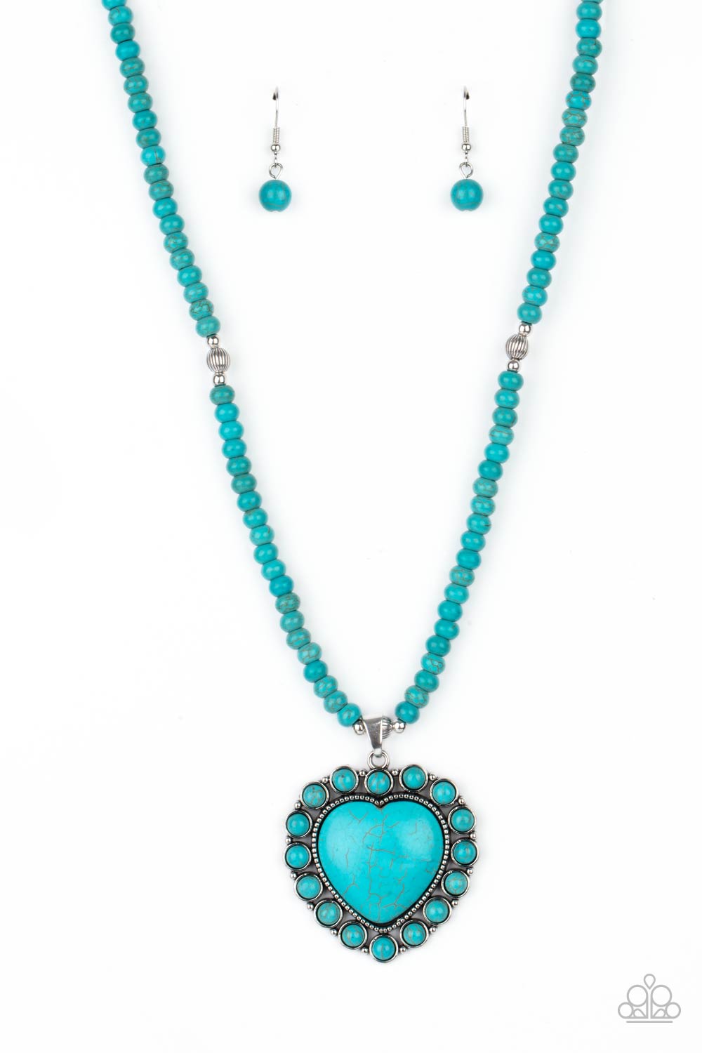A Heart of Stone - blue - Paparazzi necklace