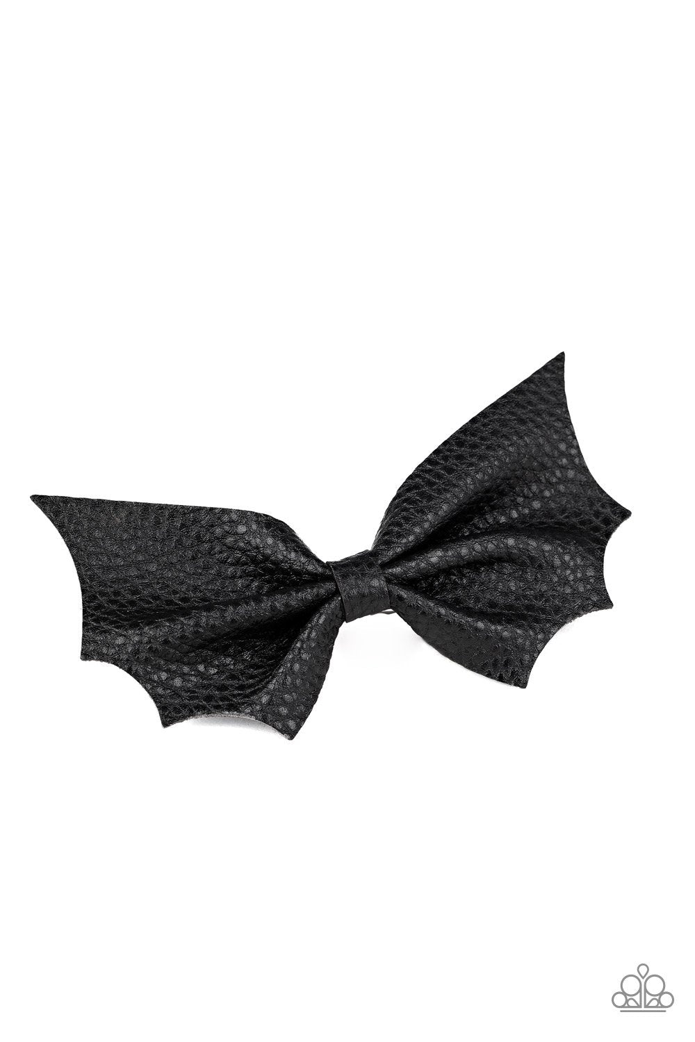 A Bit Batty-black-Paparazzi hair clip