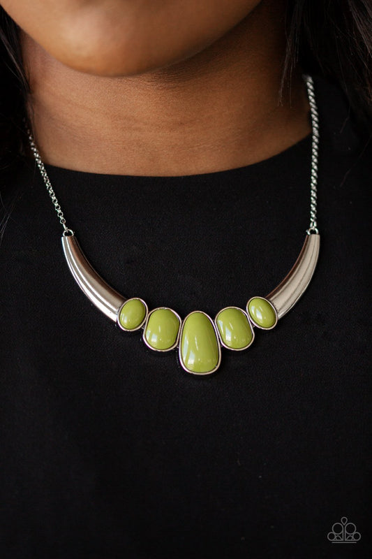 A Bull House-green-Paparazzi necklace