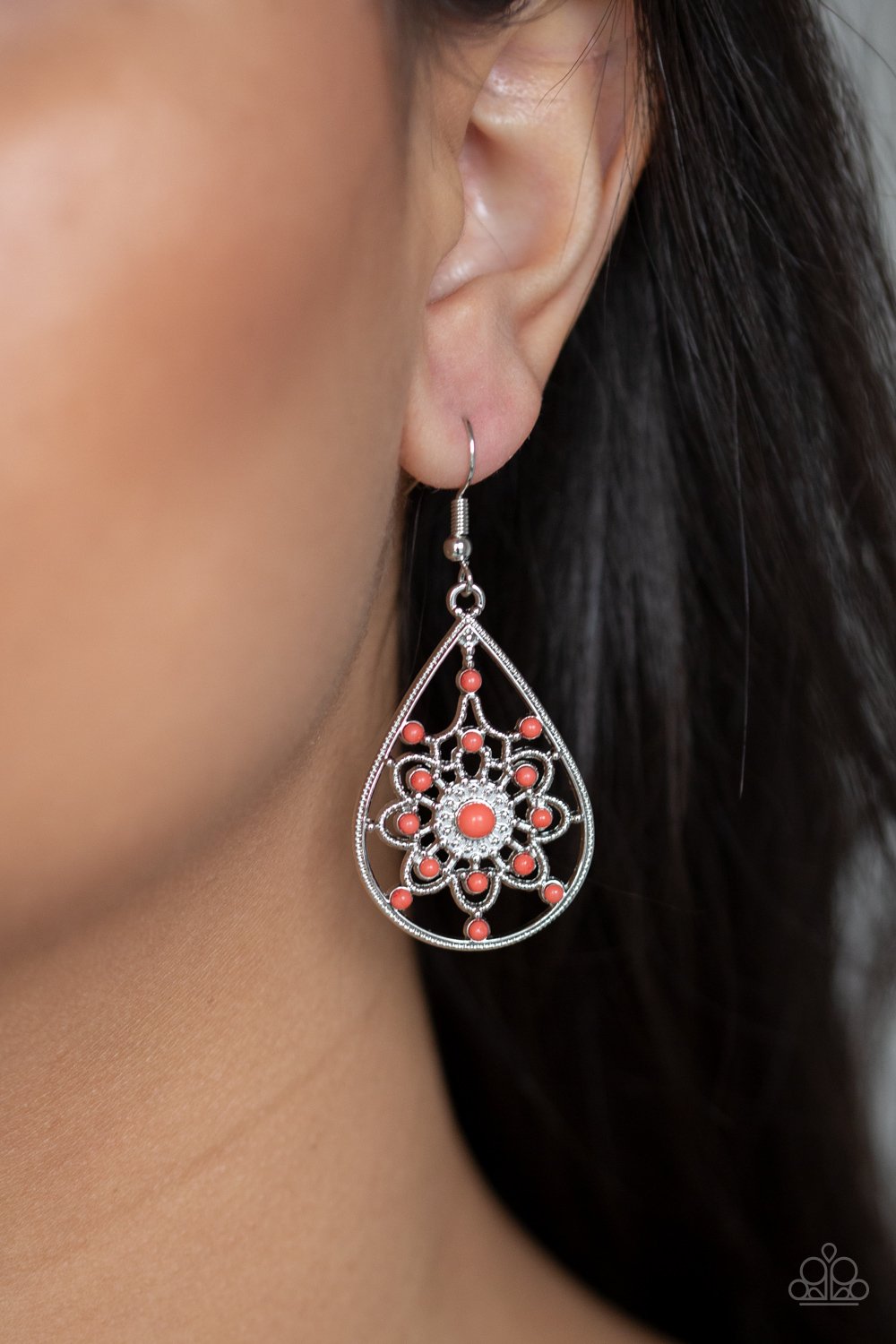 A Flair for Fabulous-orange-Paparazzi earrings