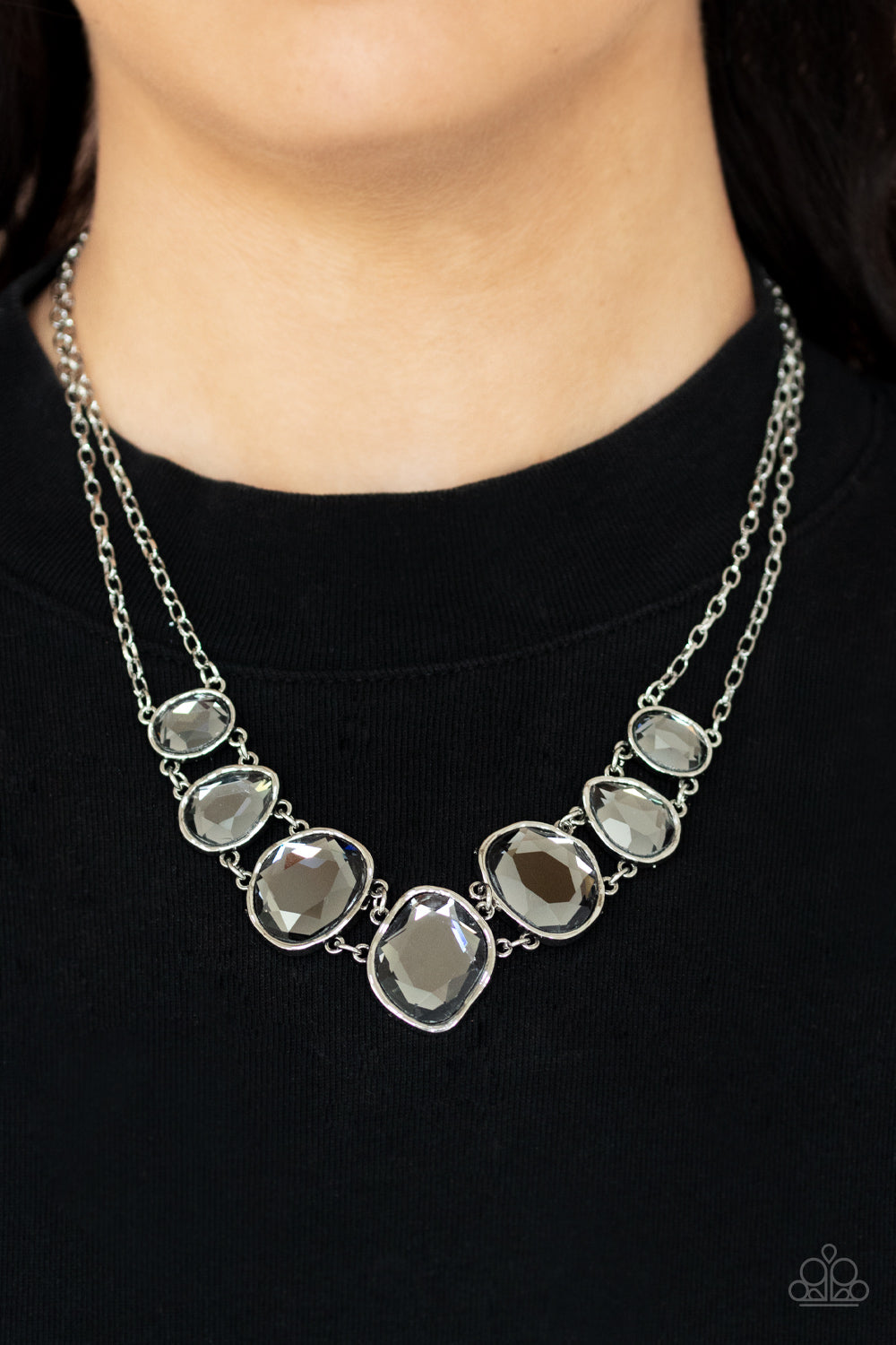 Paparazzi LOCK and Roll Silver Necklace
