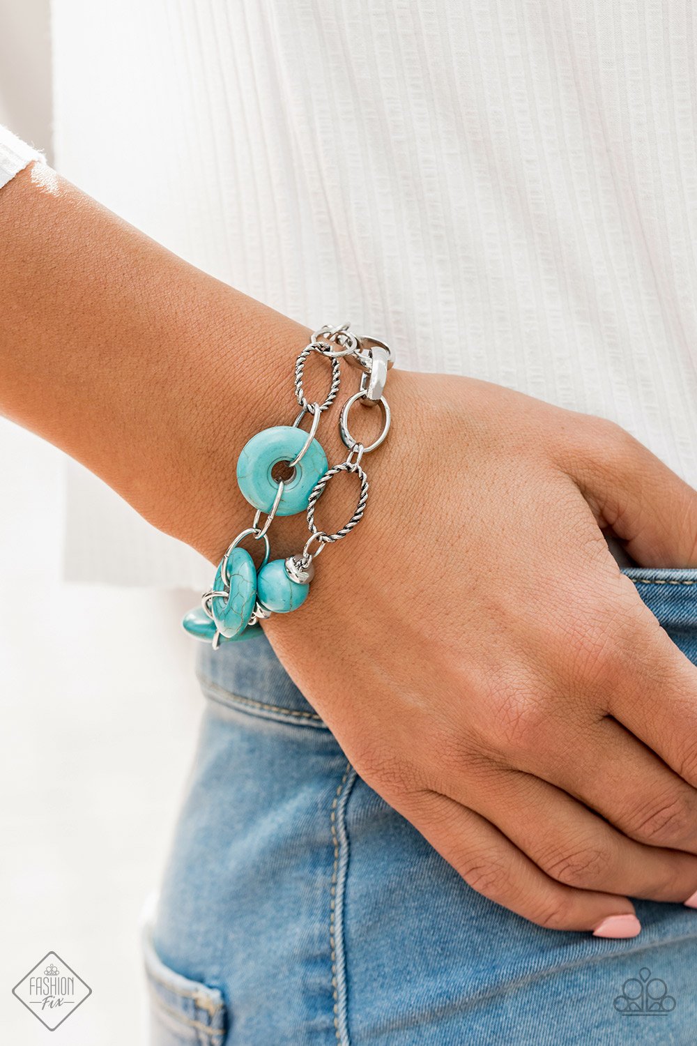 Absolutely Artisan-blue-Paparazzi bracelet
