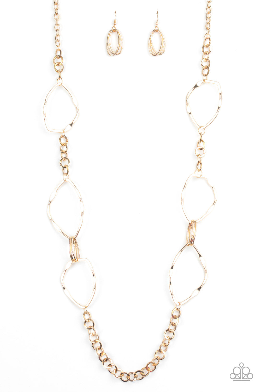 Abstract Artifact - gold - Paparazzi necklace