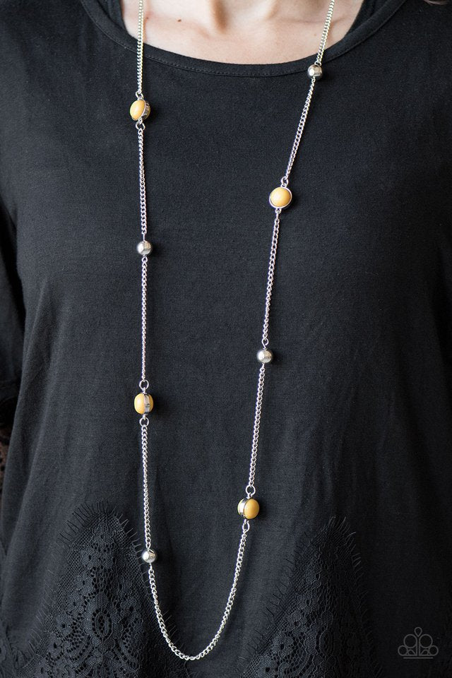 Accentuate The Positives - Yellow - Paparazzi necklace