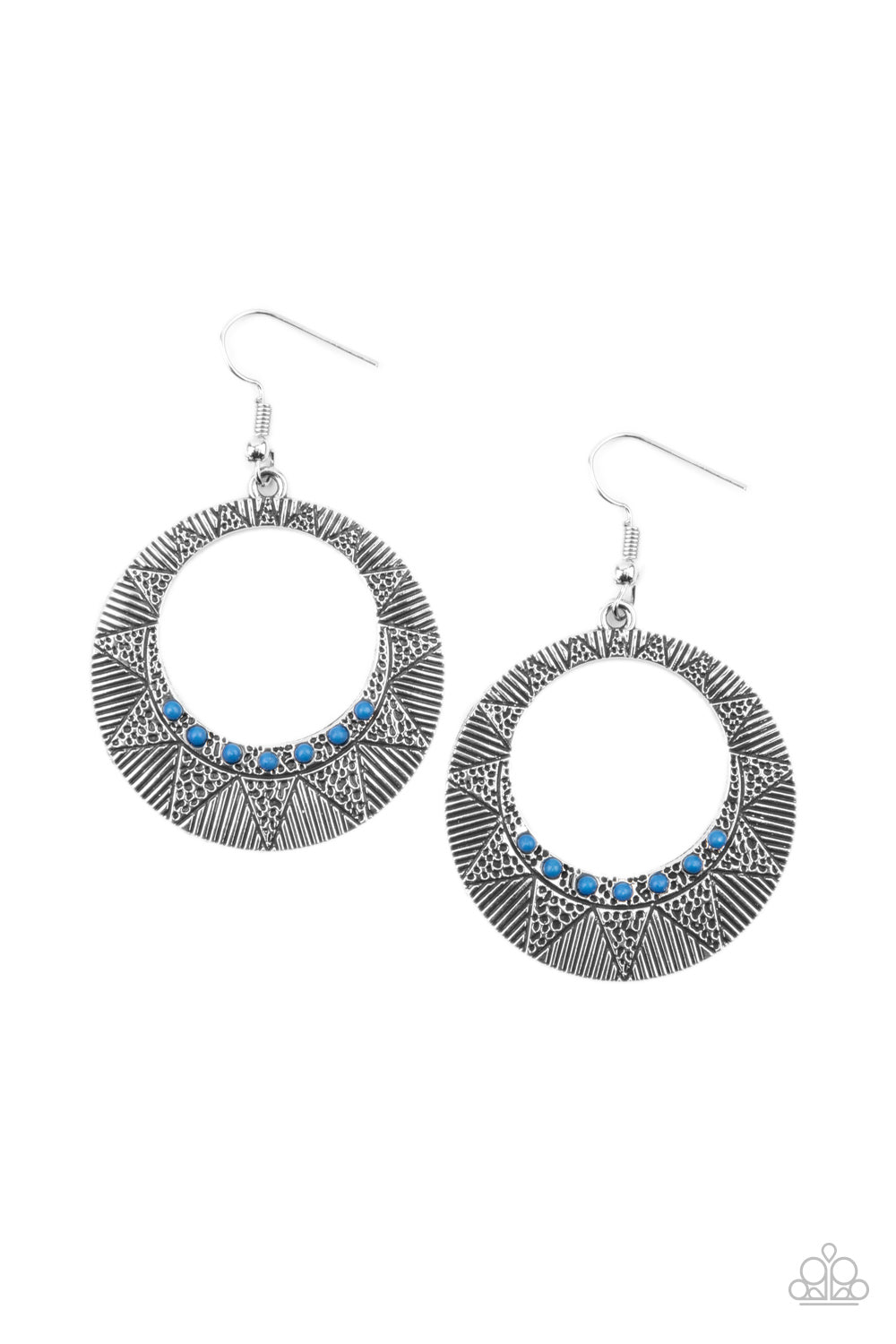 Adobe Dusk - blue - Paparazzi earrings
