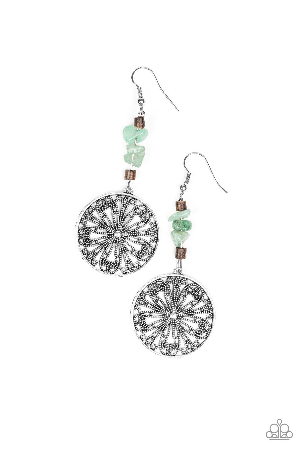 Adobe Dweller - green - Paparazzi earrings