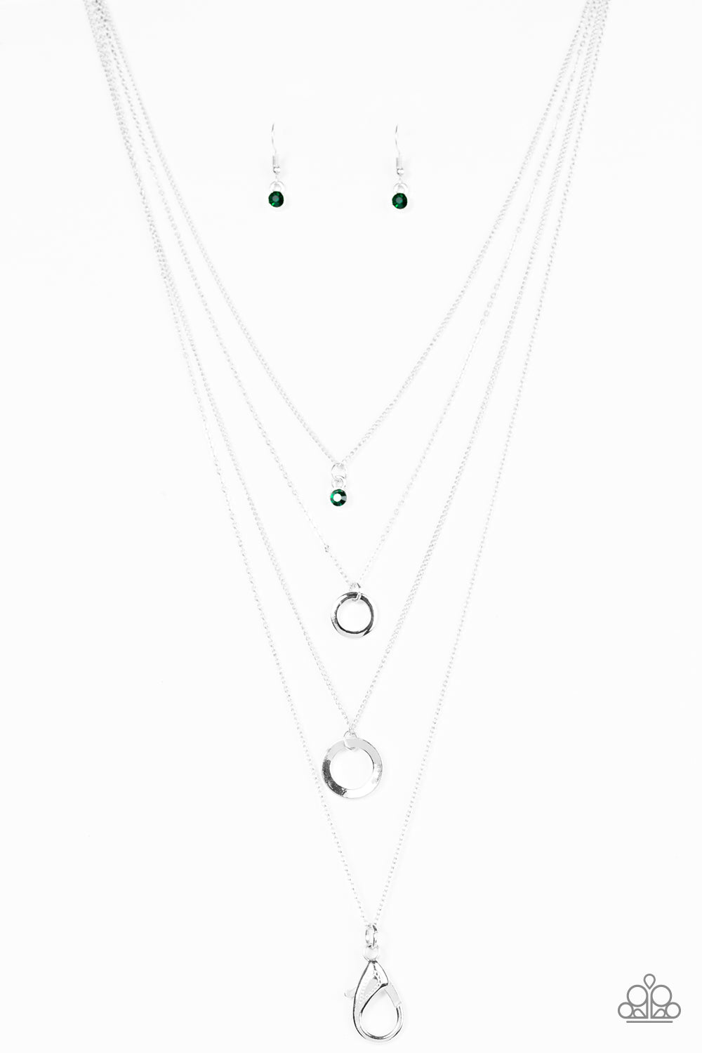 All About Elegance - Green - Paparazzi lanyard necklace