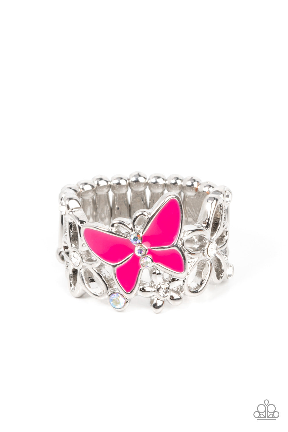 All FLUTTERED Up - pink - Paparazzi ring