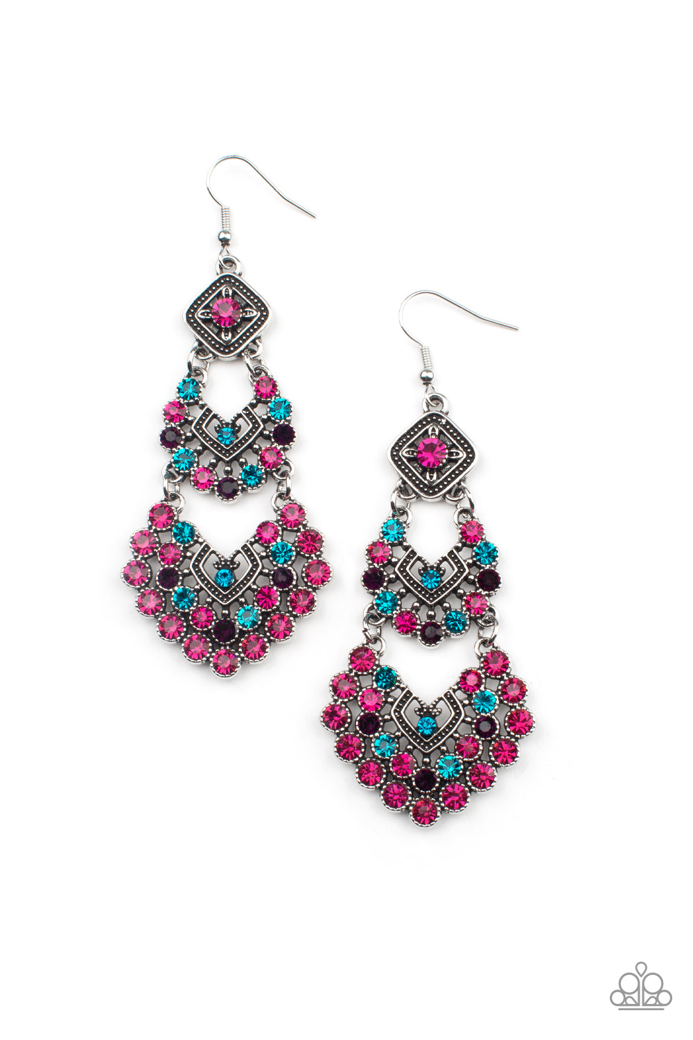 All For The GLAM - multi - Paparazzi earrings