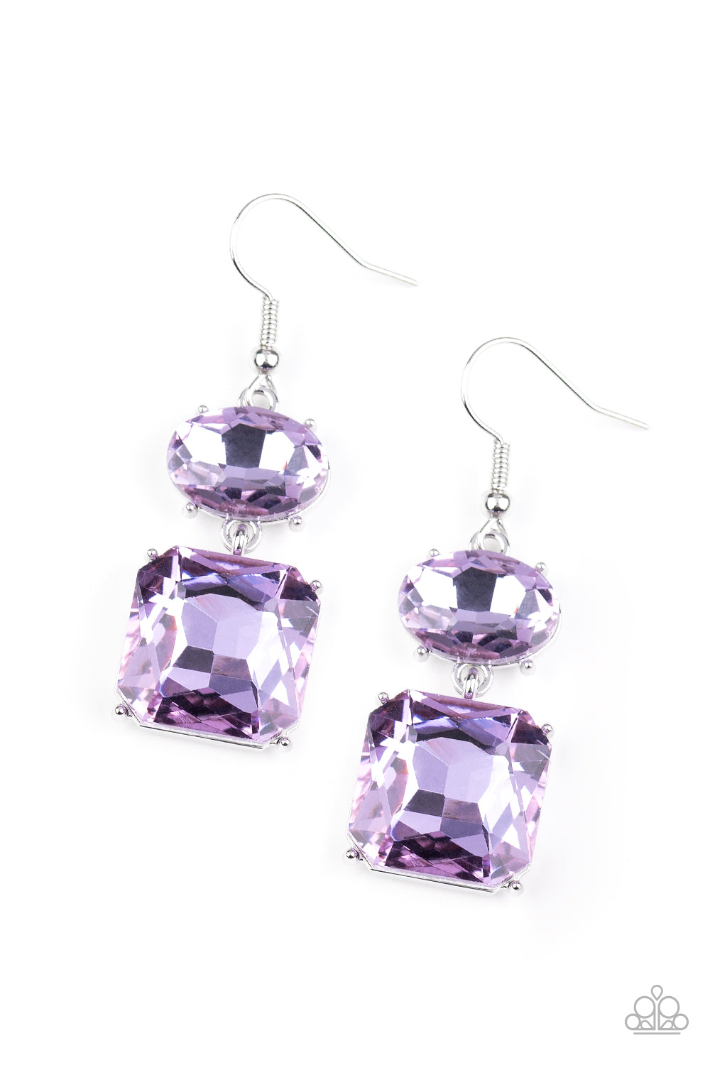All ICE On Me - purple - Paparazzi earrings