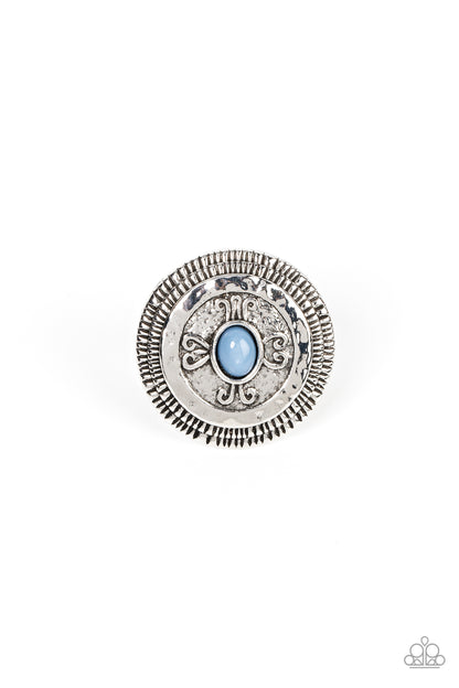 All Things Must COMPASS - blue - Paparazzi ring