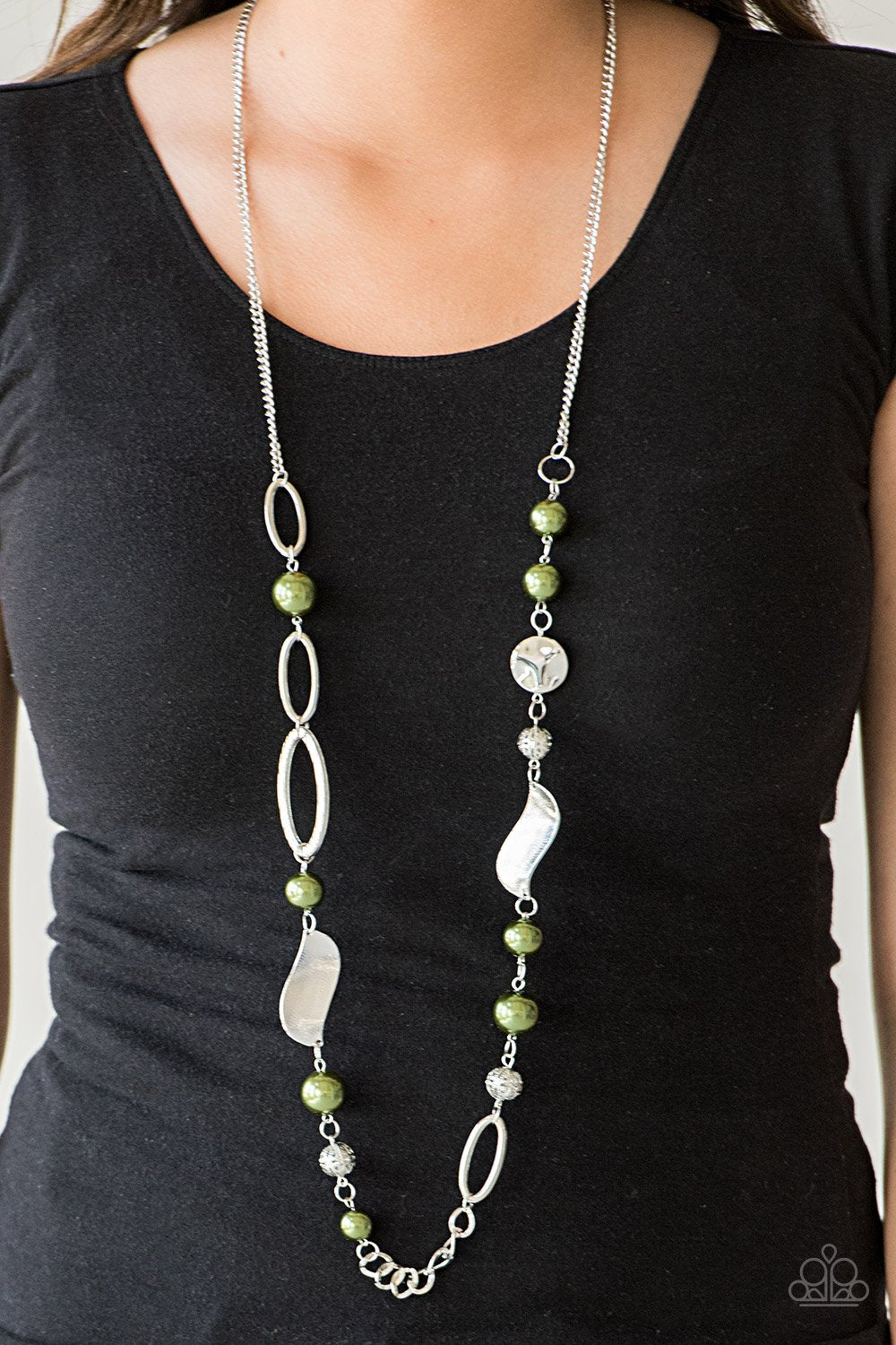 All About Me-green-Paparazzi necklace