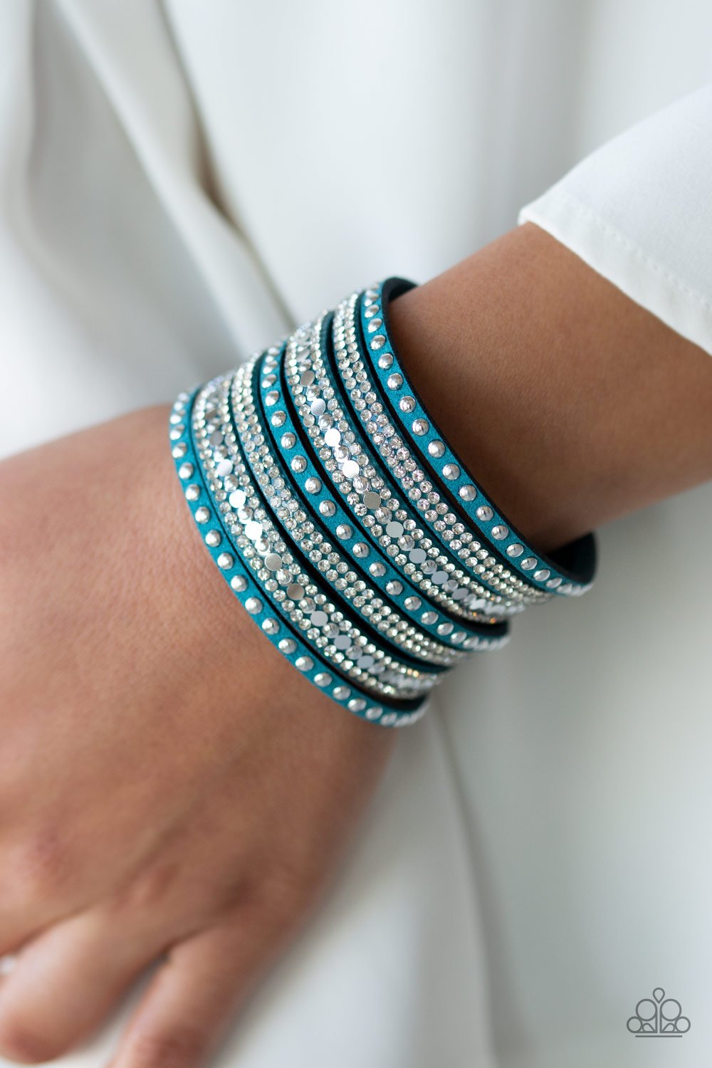 All Hustle and Hairspray - blue - Paparazzi bracelet