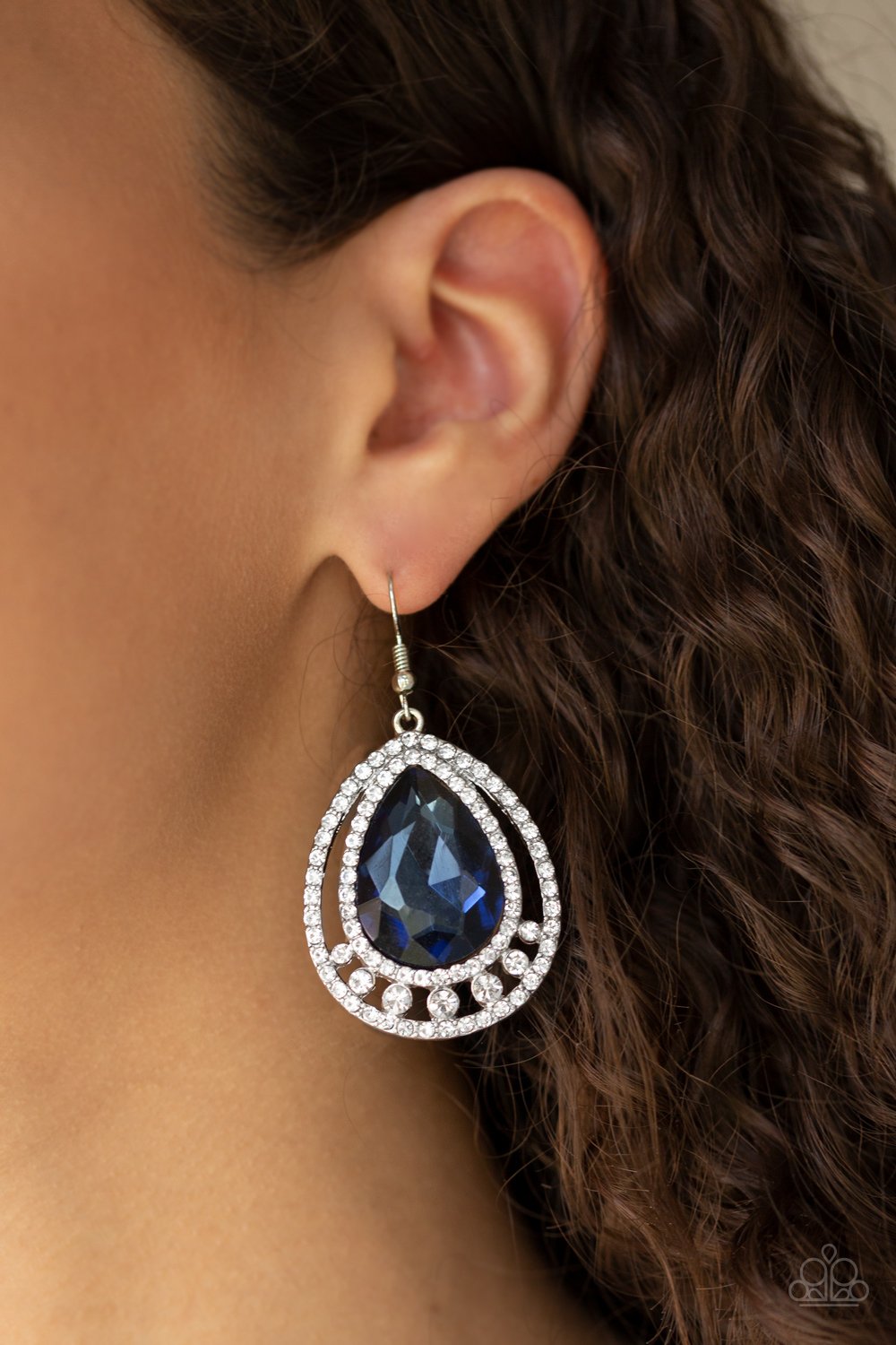 All Rise for Her Majesty-blue-Paparazzi earrings