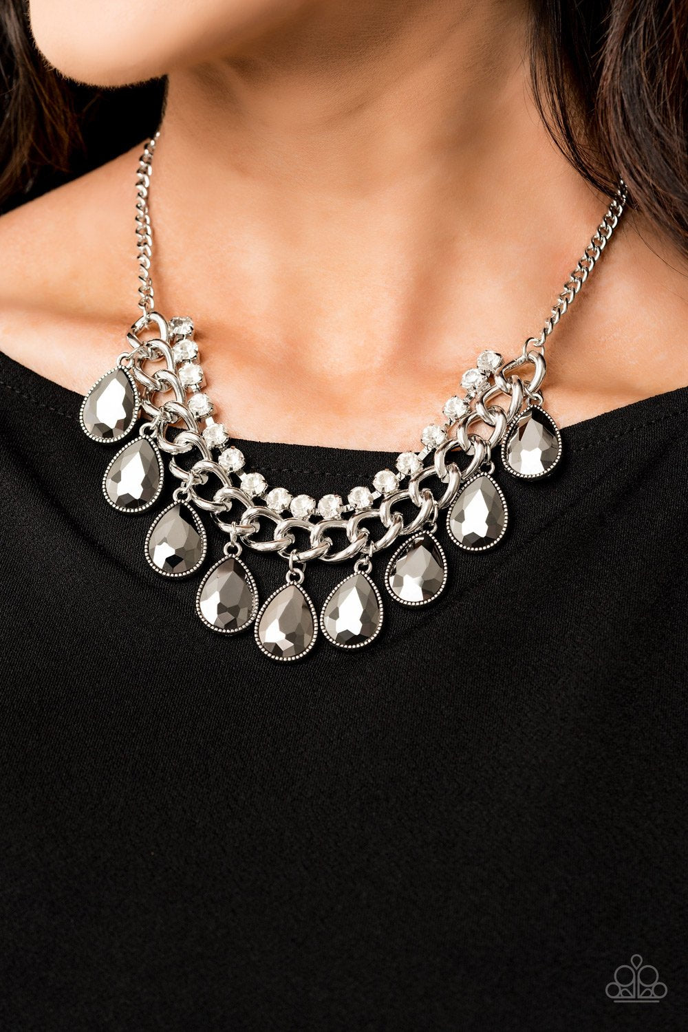 All Toget-HEIR Now-silver-Paparazzi necklace