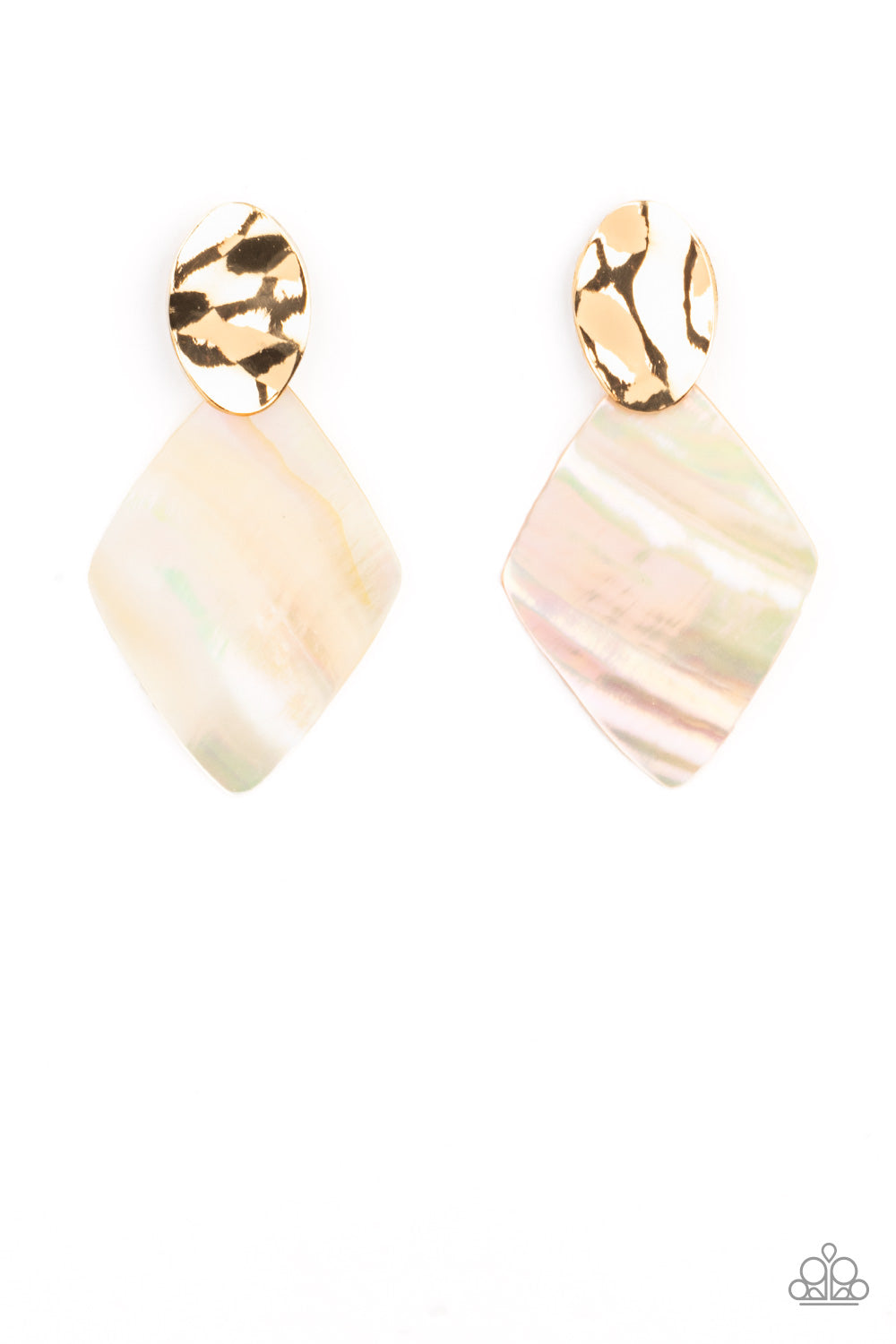 Alluringly Lustrous - gold - Paparazzi earrings