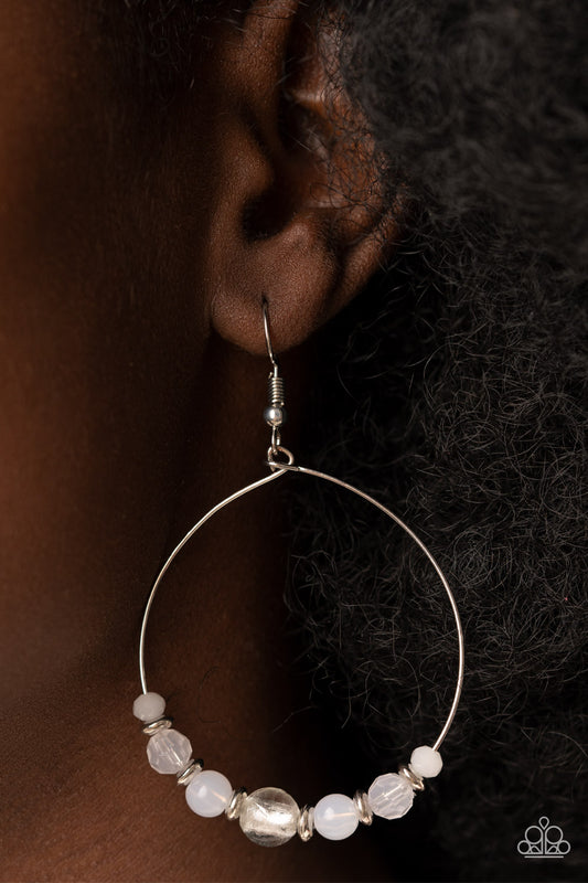 Ambient Afterglow - white - Paparazzi earrings
