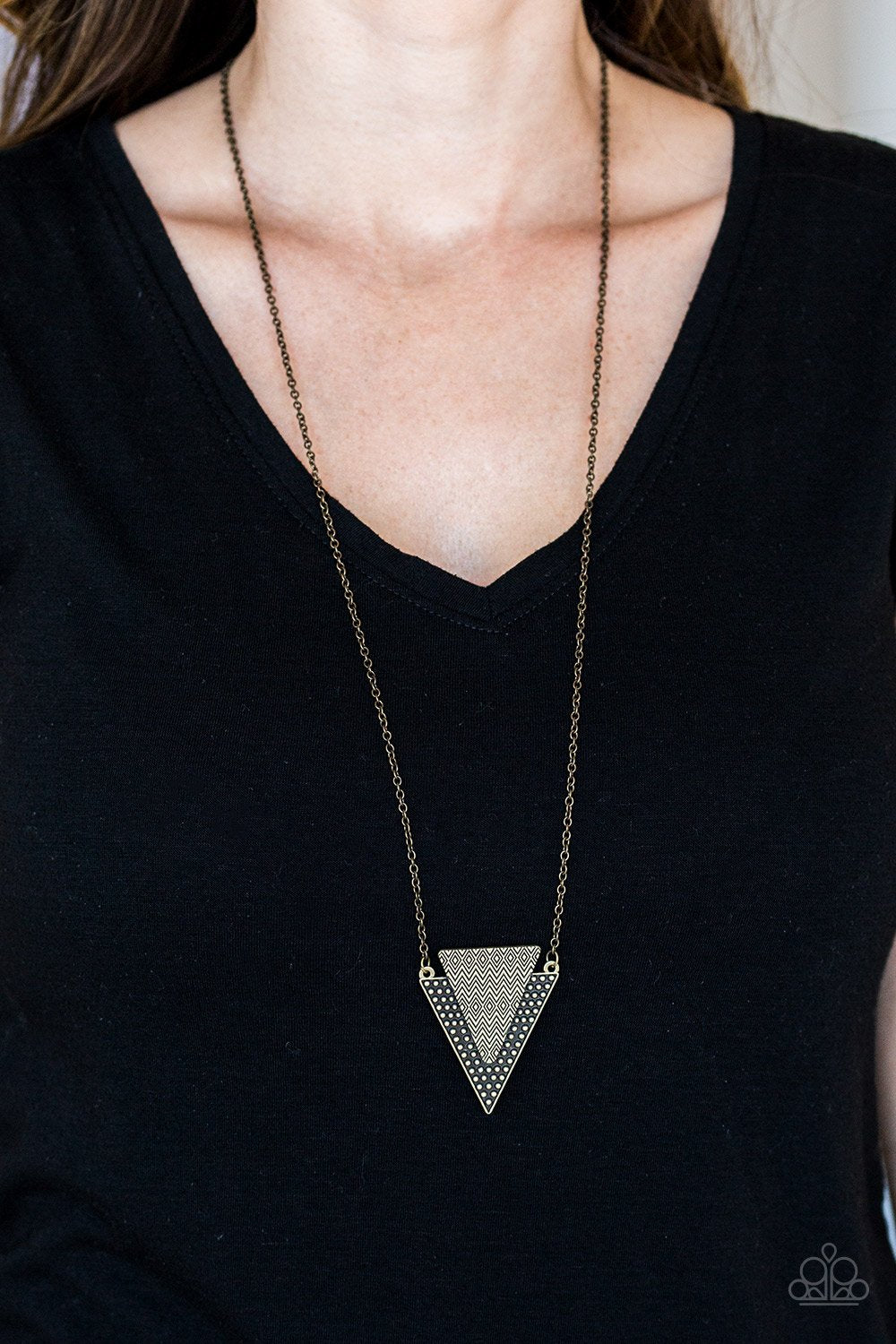 Ancient Arrow-brass-Paparazzi necklace