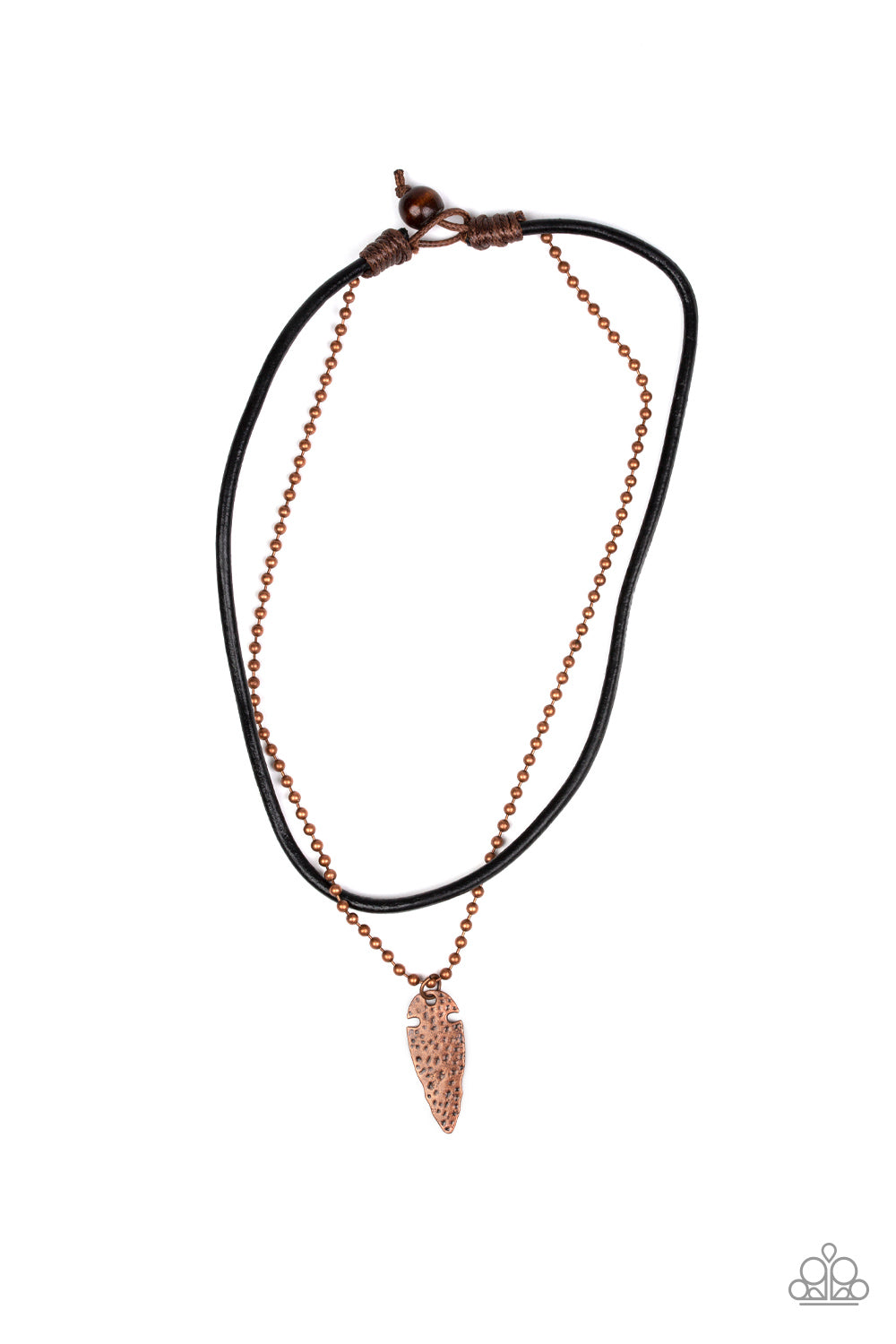 Arrowhead Anvil - copper - Paparazzi MENS necklace