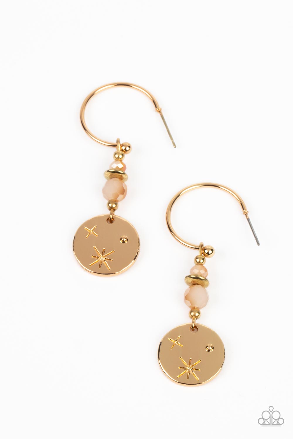 Artificial STARLIGHT - gold - Paparazzi earrings