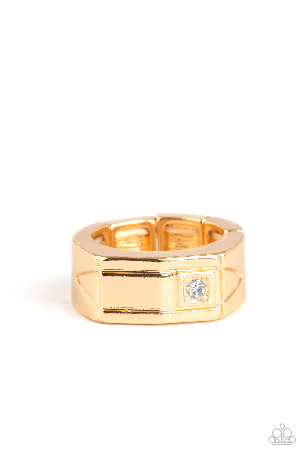 Atlas - gold - Paparazzi mens ring