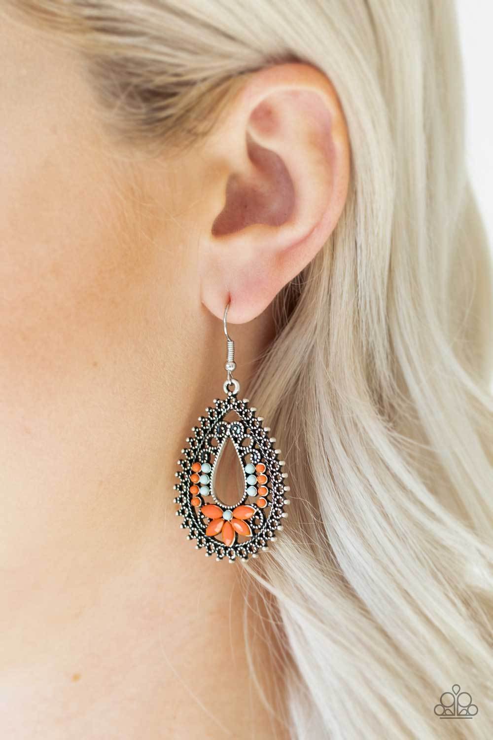 Atta Gala-orange-Paparazzi earrings