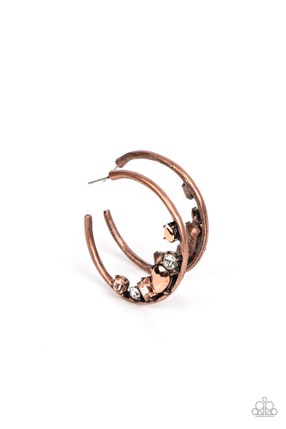 Attractive Allure - copper - Paparazzi earrings
